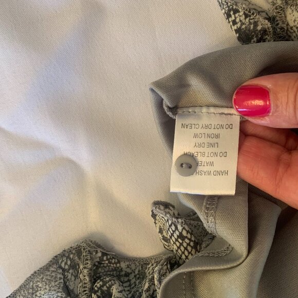 HYFVE Dress Snake Skin with cute tie long sleeve size S - Picture 5 of 7